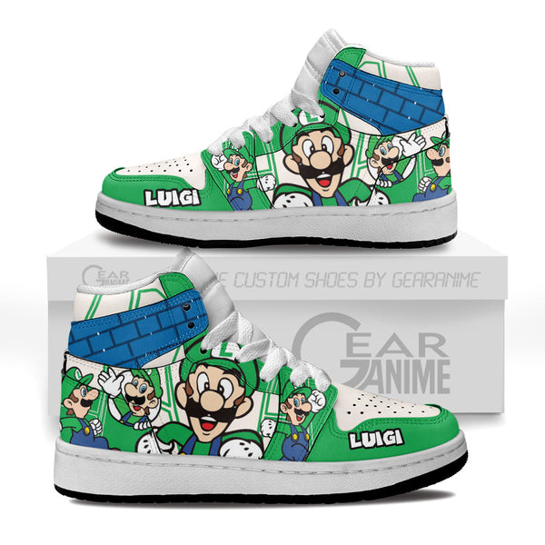 Luigi Kids Shoes Super Mario Kid Sneakers