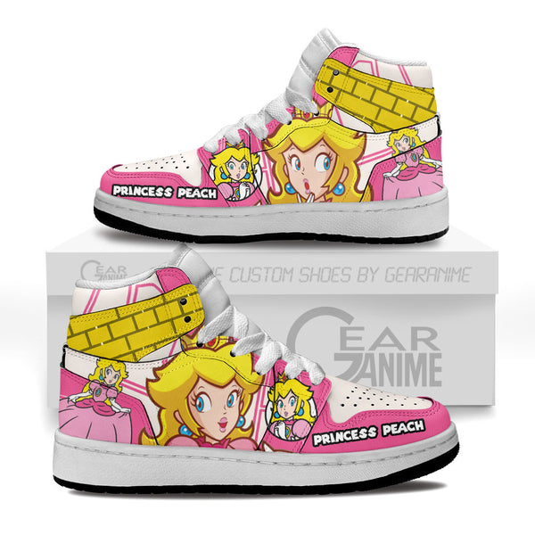 Princess Peach Kids Shoes Super Mario Kid Sneakers