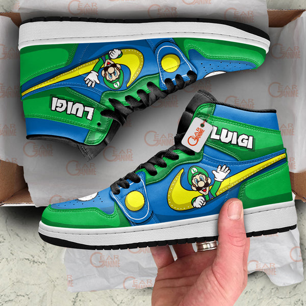 Luigi J1-Sneakers Custom Shoes Super Mario