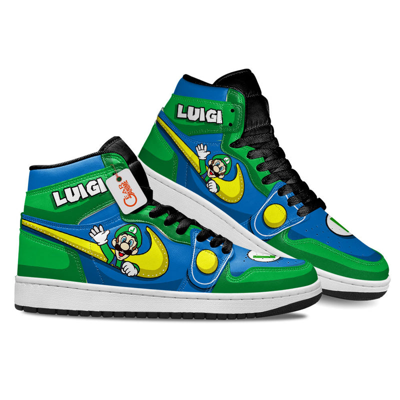 Luigi J1-Sneakers Custom Shoes Super Mario