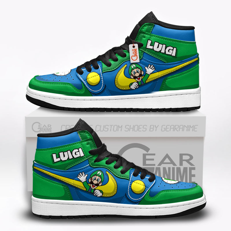 Luigi J1-Sneakers Custom Shoes Super Mario