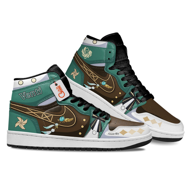 Venti J1-Sneakers Custom Genshin Impact Games Shoes