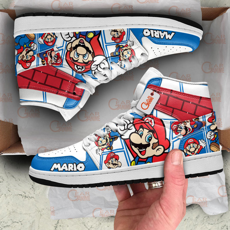 Mario J1-Sneakers Super Mario Custom Shoes