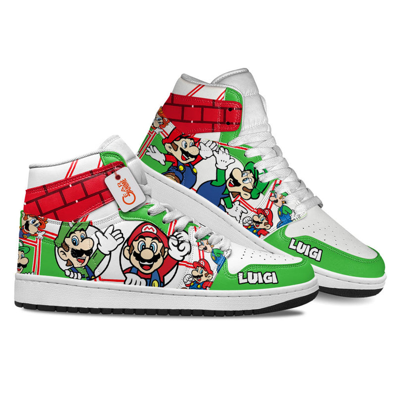 Mario and Luigi J1-Sneakers Super Mario Custom Shoes