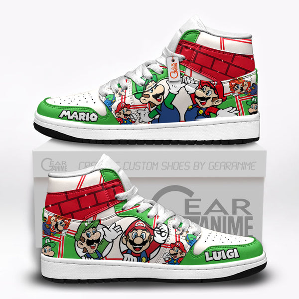 Mario and Luigi J1-Sneakers Super Mario Custom Shoes