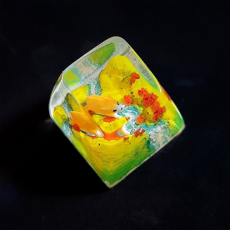 Corgi Dog Artisan Keycaps Epoxy Resin