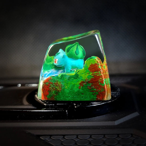 Pokemon Bulbasaur Fushigidane Artisan Keycaps Epoxy Resin