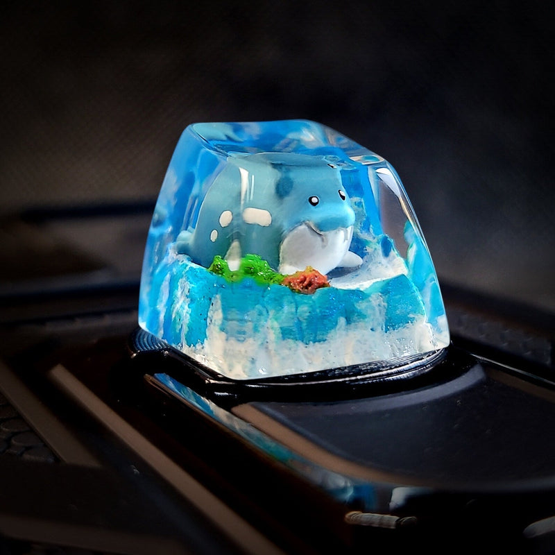 Pokemon Spheal Artisan Keycaps Epoxy Resin