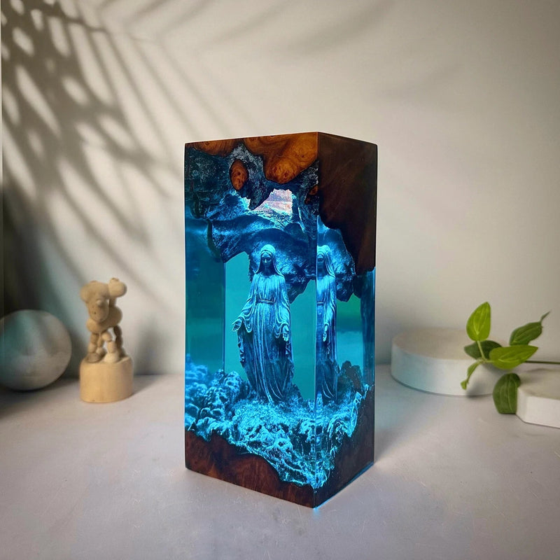 The Blessed Mother Virgin Mary Epoxy Resin Lamp, Night Light