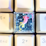 Colorful Axolotl Artisan Keycaps Epoxy Resin