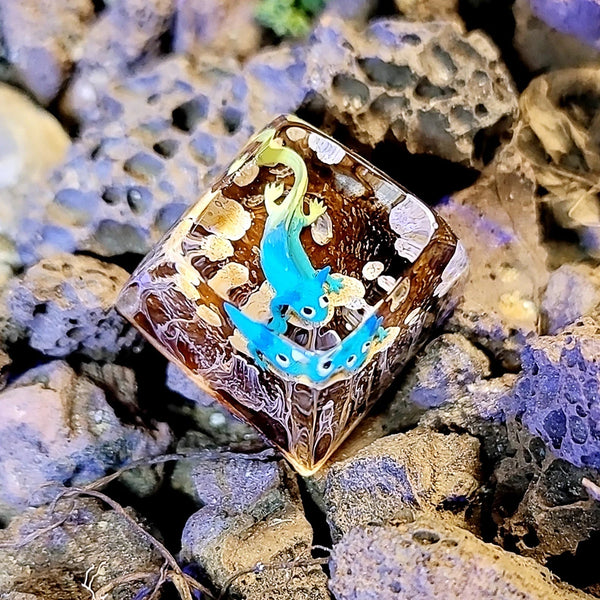 Axolotl Artisan Keycaps Epoxy Resin