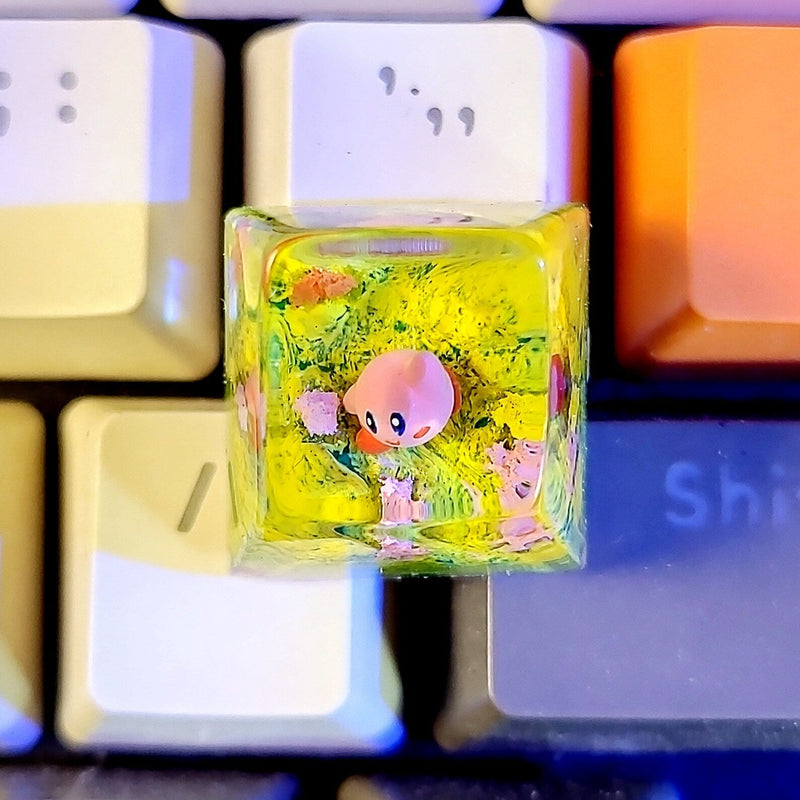 Kirby Artisan Keycaps Epoxy Resin