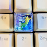 Colorful Axolotl Artisan Keycaps Epoxy Resin