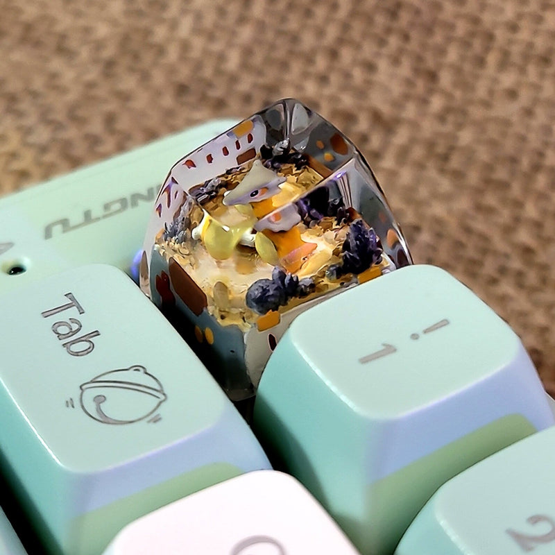 Pokemon Cubone Garagara Artisan Keycaps Epoxy Resin