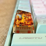 Pokemon Charmander Hitokage Artisan Keycaps Epoxy Resin