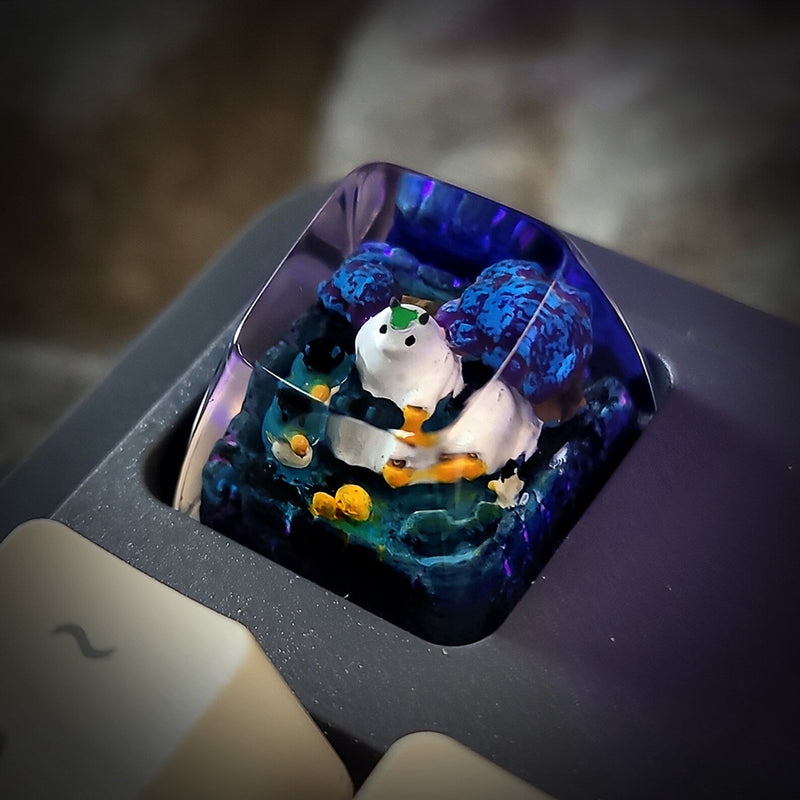 Totoro Halloween Artisan Keycaps Epoxy Resin