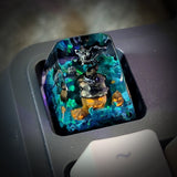 Pumpkin Witch Hat Halloween Artisan Keycaps Epoxy Resin