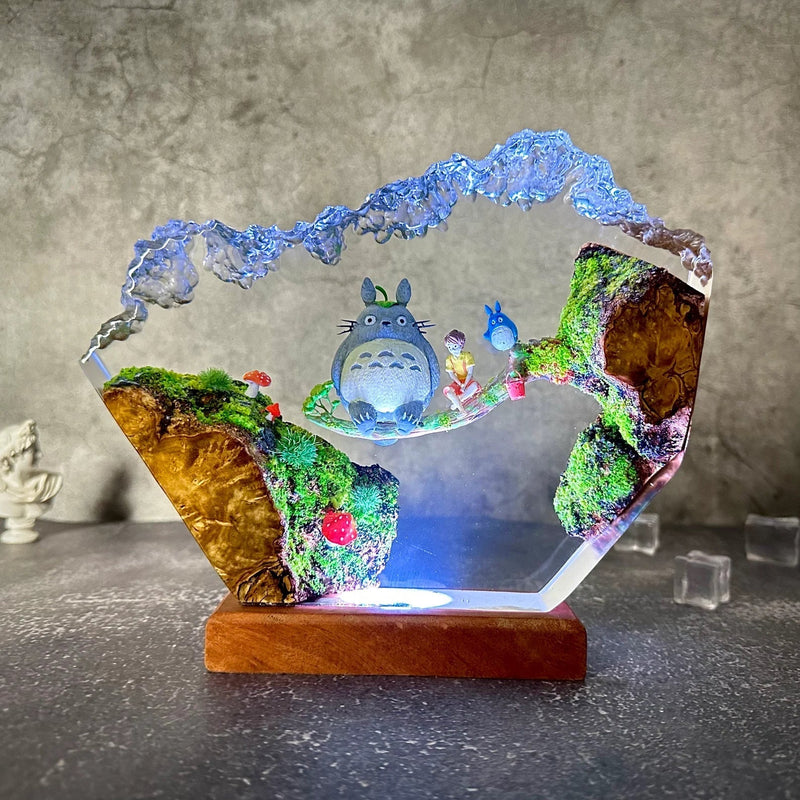 Totoro Ghibli Epoxy Resin Lamp, Night Light