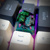 Alice Wonderland Cheshire Cat Artisan Keycaps Epoxy Resin