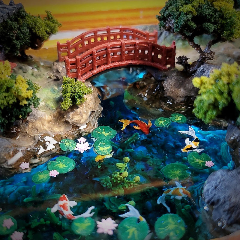 Torii Gate Japan Temp Diorama Treasure Mistery Box Gift Epoxy Resin, Night Light