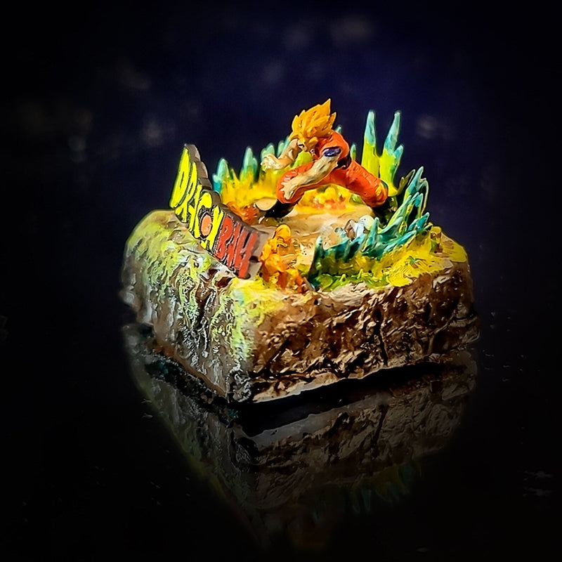 Dragon Ball Goku Artisan Keycaps Epoxy Resin