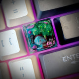 Alice Wonderland Cheshire Cat Artisan Keycaps Epoxy Resin