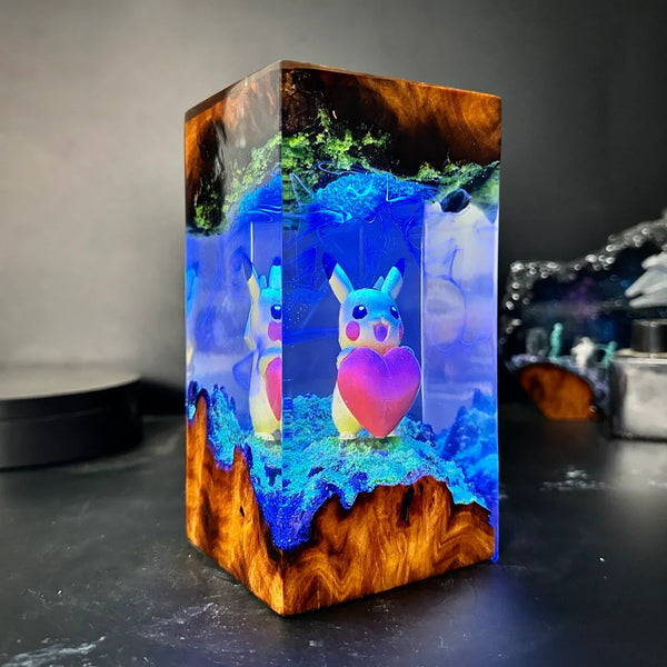 Pokemon Pikachu Epoxy Resin Lamp, Night Light