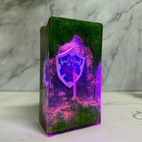 Zelda Master Sword Hylian Shield Epoxy Resin Lamp, Night Light