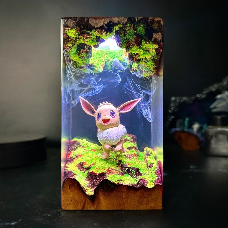 Pokemon Eevee Epoxy Resin Lamp, Night Light