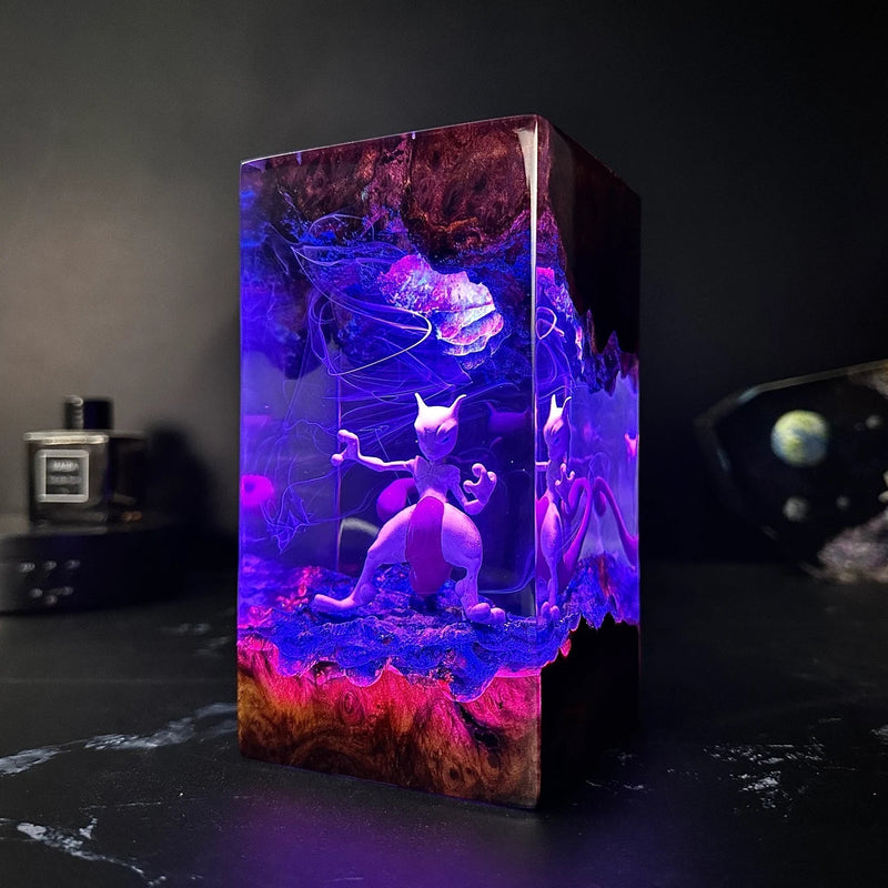 Pokemon Mewtwo Epoxy Resin Lamp, Night Light