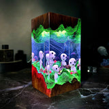 Kodama Tree Spirits Epoxy Resin Lamp, Night Light