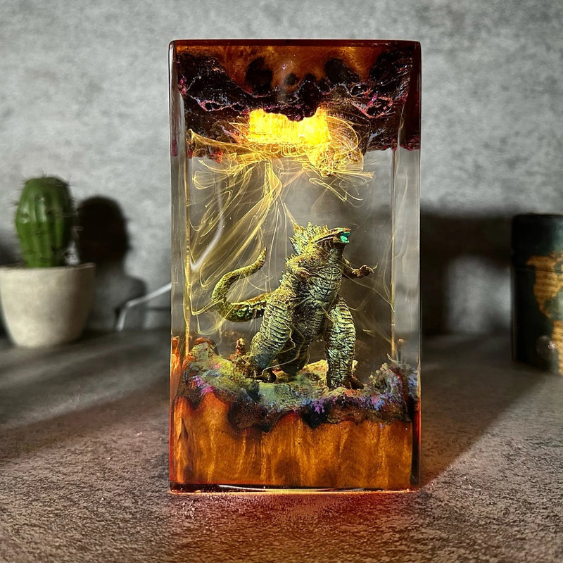 Godzilla Monster Epoxy Resin Lamp, Night Light