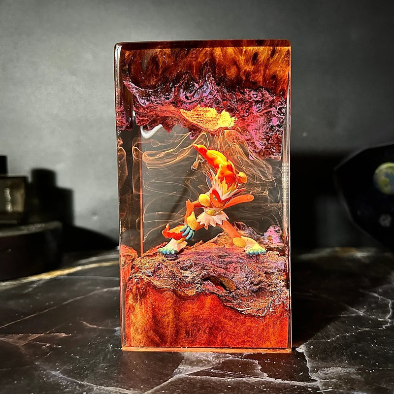 Pokemon Infernape Epoxy Resin Lamp, Night Light