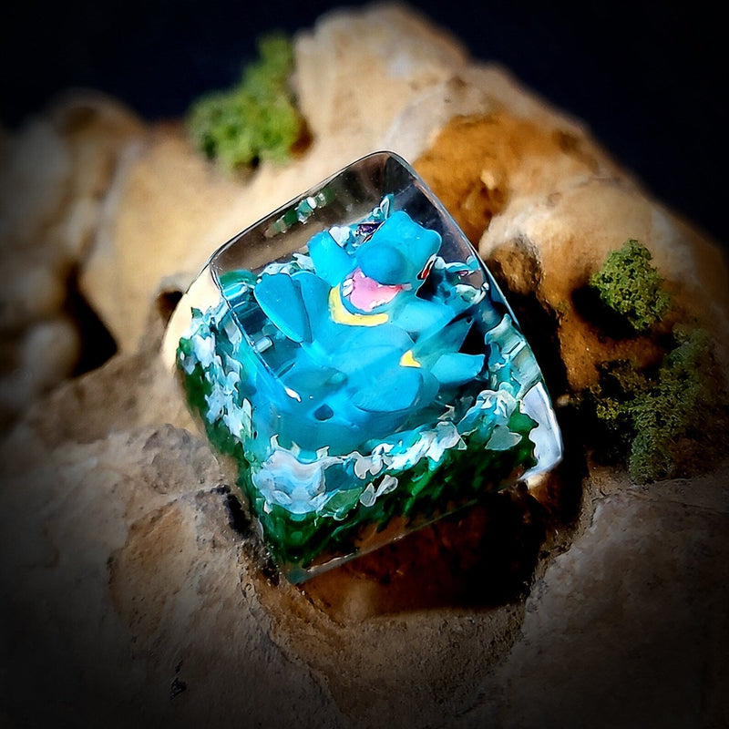 Pokemon Totodile Artisan Keycaps Epoxy Resin