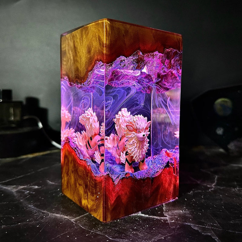 Pokemon Arcanine Epoxy Resin Lamp, Night Light