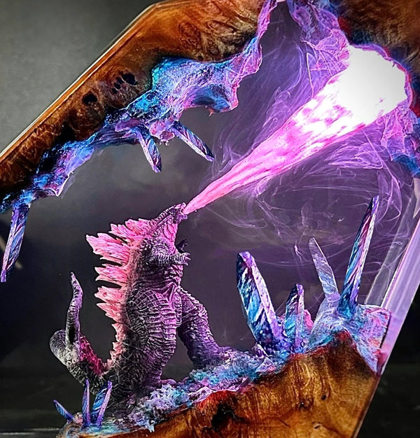 Godzilla King Of The Monsters Epoxy Resin Lamp, Night Light