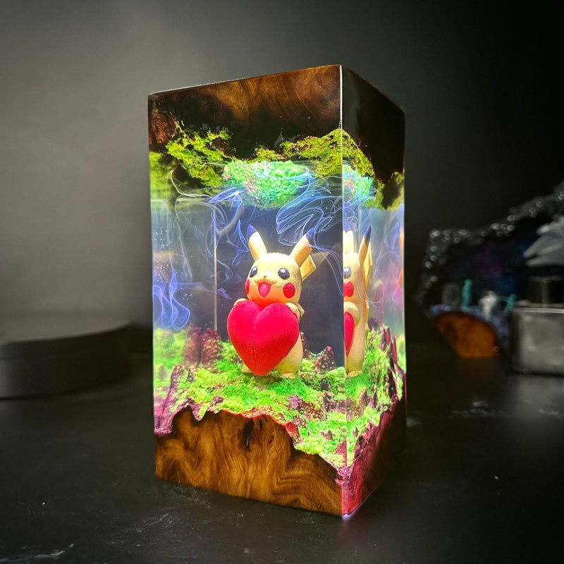 Pokemon Gengar Charizard Bulbasaur Eevee Pikachu Squirtle Snorlax Epoxy Resin Lamp, Night Light