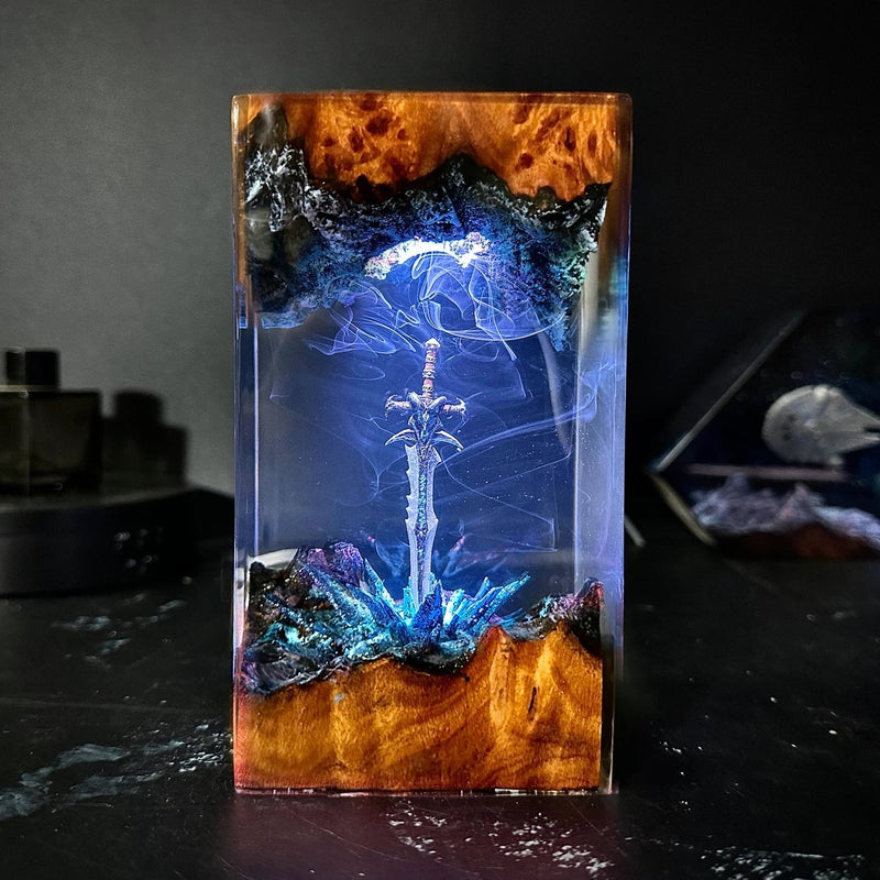 World of Warcraft Frostmourne Sword Lich King Epoxy Resin Lamp, Night Light