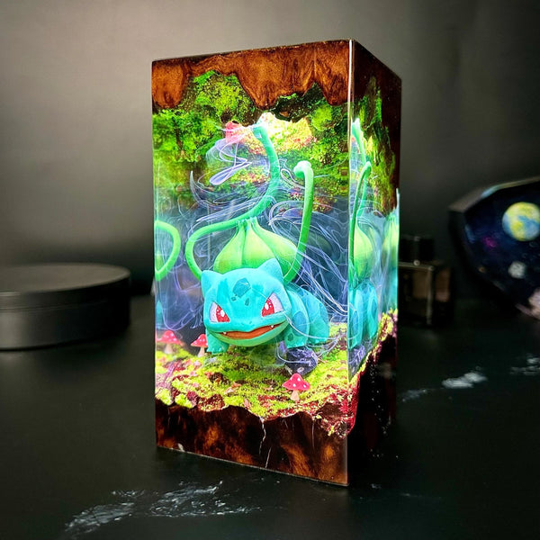 Pokemon Bulbasaur Epoxy Resin Lamp, Night Light