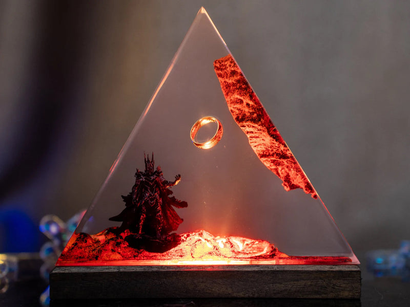 LOTR Lord Of Rings The One Ring Sauron Dark Lord Epoxy Resin Lamp, Night Light