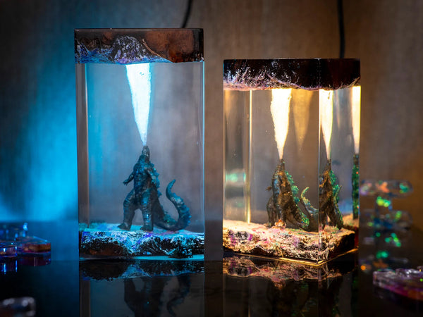 Godzilla King Of The Monsters Epoxy Resin Lamp, Night Light