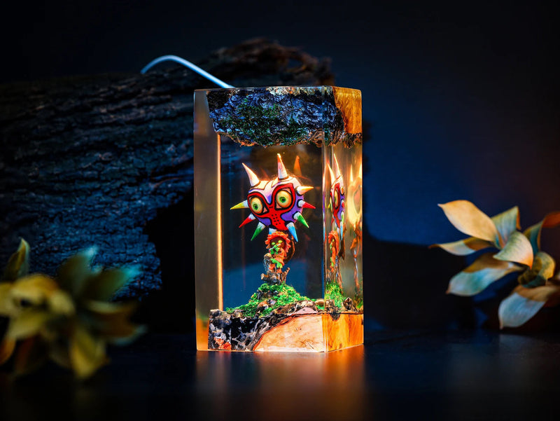 Zelda Majora's Mask 3D Epoxy Resin Lamp, Night Light