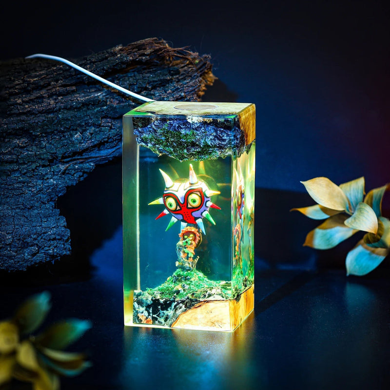 Zelda Majora's Mask 3D Epoxy Resin Lamp, Night Light