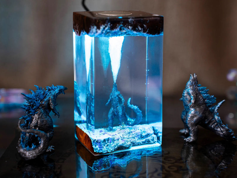 Godzilla King Of The Monsters Epoxy Resin Lamp, Night Light