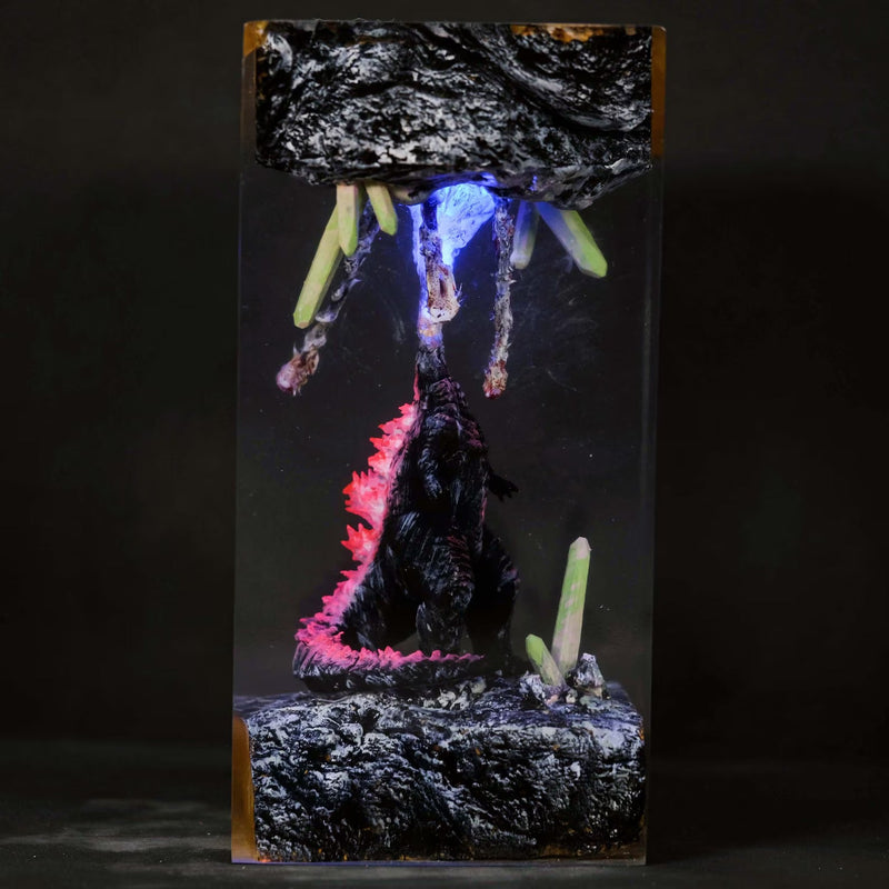 Godzilla Epoxy Resin Lamp, Night Light